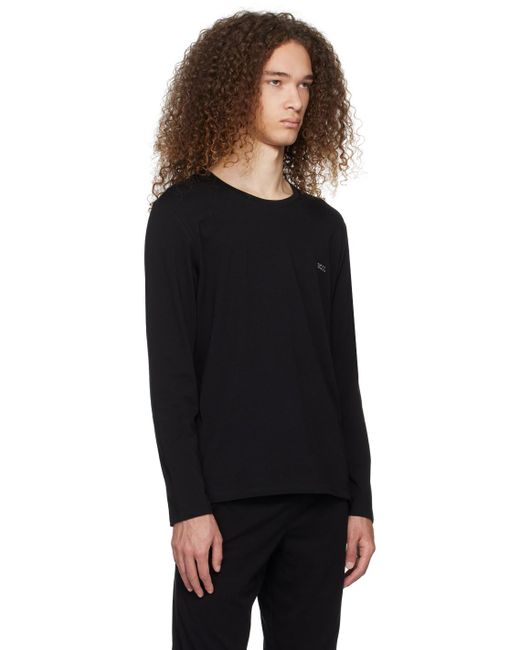Boss Black Embroidered Long Sleeve T-Shirt for men