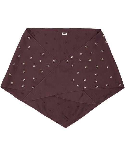 RESCHA Purple Ssense Exclusive Burgundy Dolly Scarf