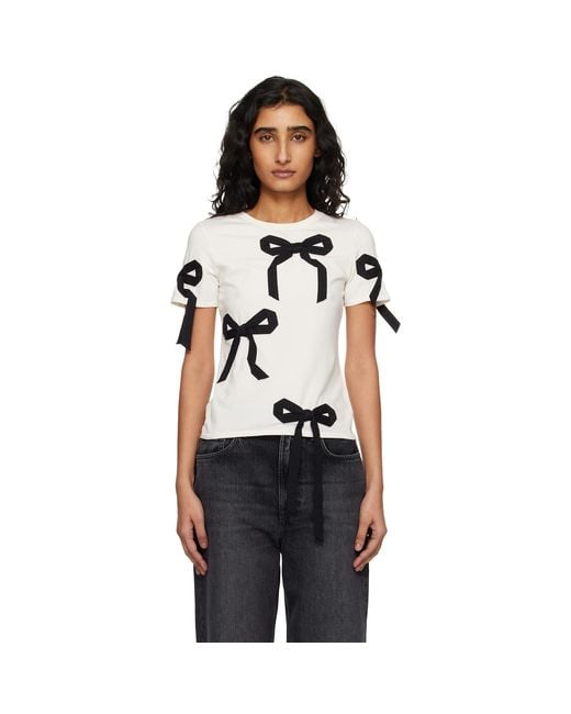 Marc Jacobs Black Off- Bow Shrunken T-Shirt