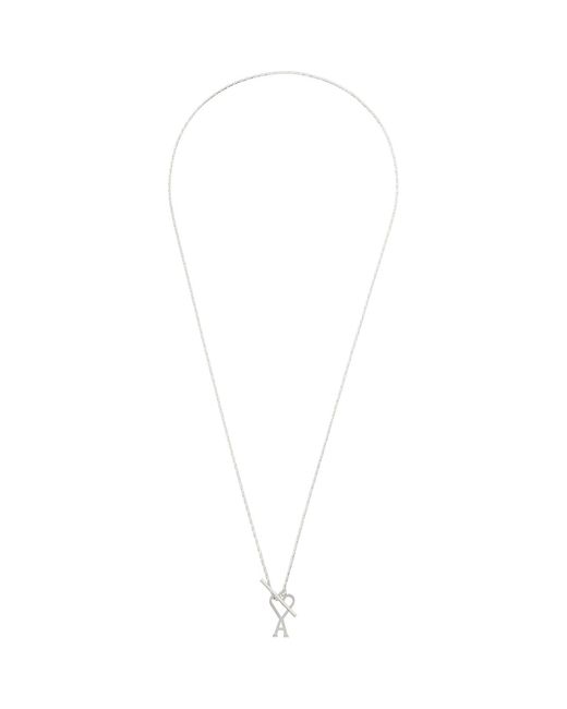 AMI Metallic Ami De Coeur Chain Necklace for men