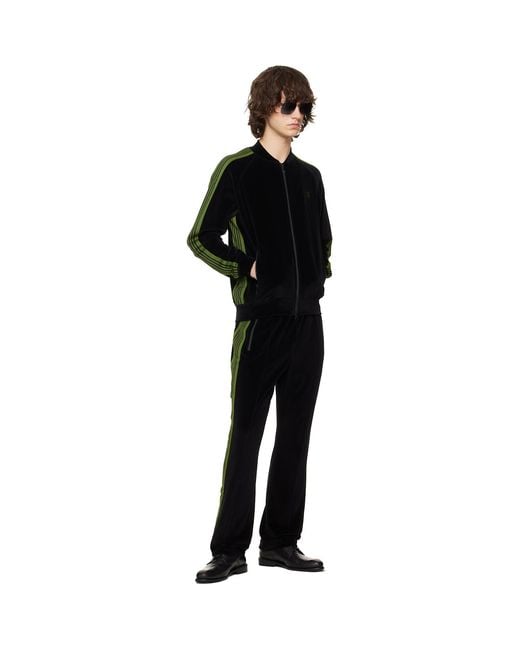 Needles Black Narrow Track Pants for men