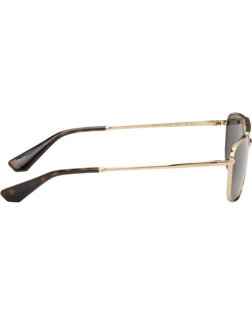 Burberry Gray Rectangular Sunglasses for men