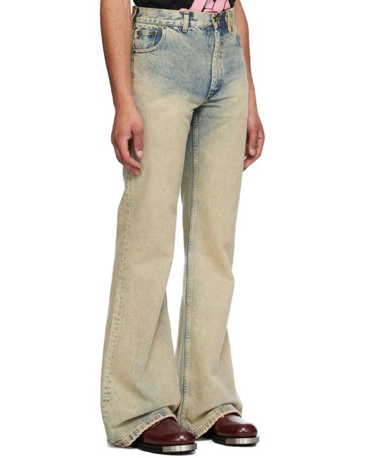 Egonlab White Wide Jeans for men