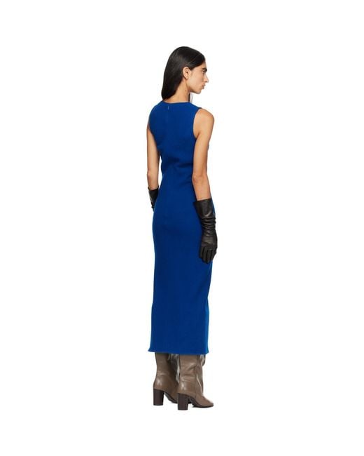 Rier Blue Fleece Midi Dress