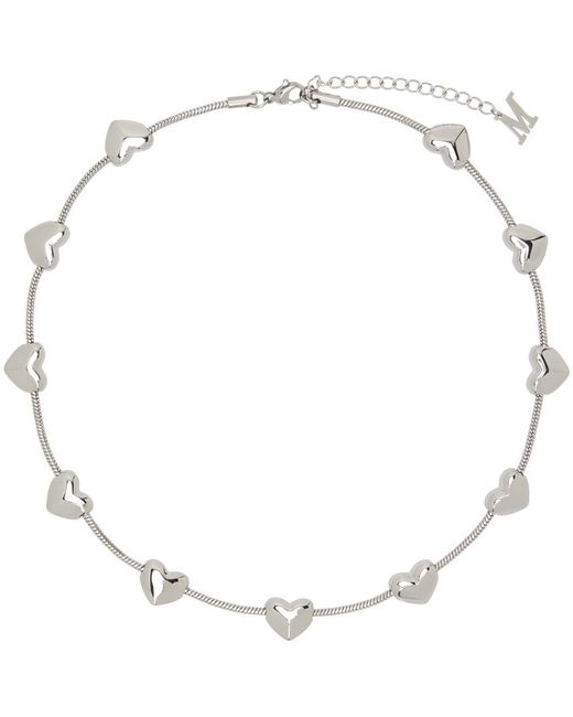 Marland Backus シルバー Lil Heart ネックレス Metallic