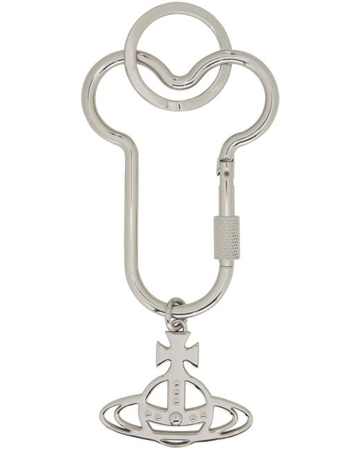 Vivienne Westwood Metallic Penis Carabiner Keychain for men