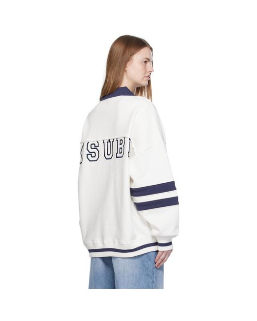 Ksubi White '99' Boyfriend Polo Sweatshirt