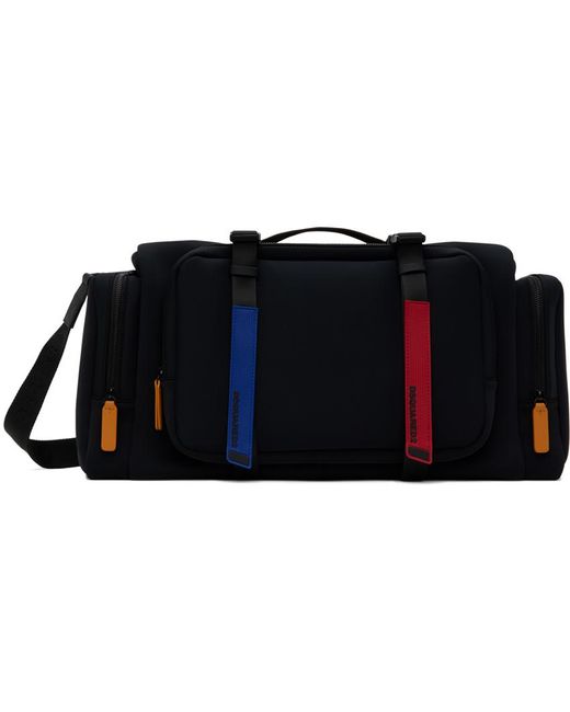 DSquared² Black Sport Tape Duffle Bag for men