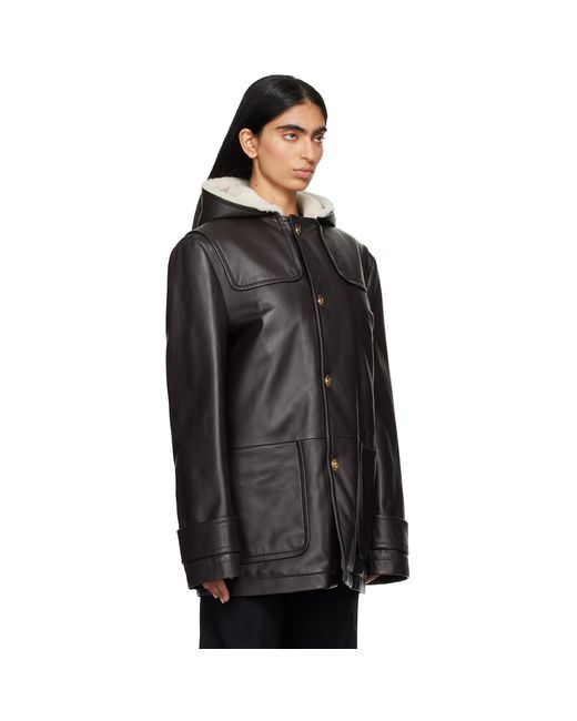 Wales Bonner Black Thought Leather Jacket