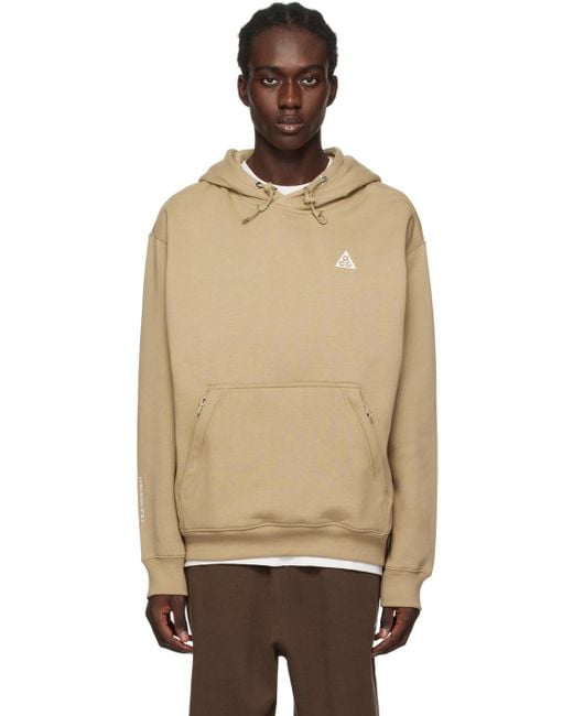 Nike Natural Khaki Pullover Hoodie for men