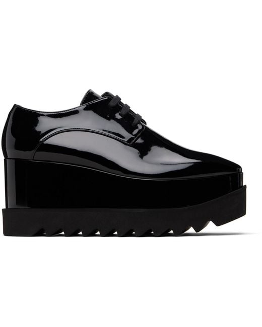Stella McCartney Black Limited Edition Elyse Monochrome Platform Derbys
