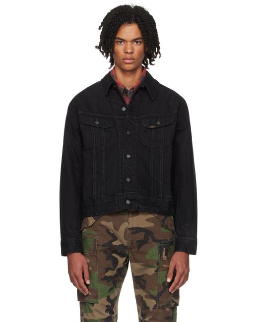 RRL Black Reinforced Denim Jacket for men