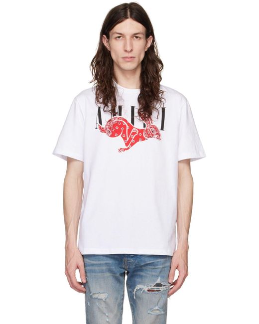 Amiri White Rabbit T-shirt for Men | Lyst