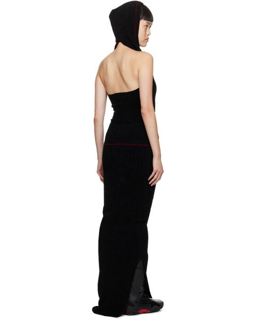 OTTOLINGER Black Hooded Maxi Dress