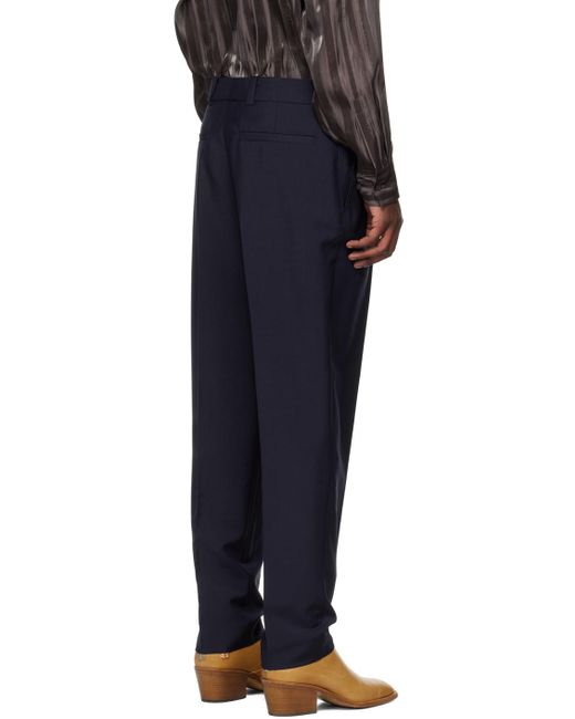 Acne Blue Navy Tailored Trousers for men