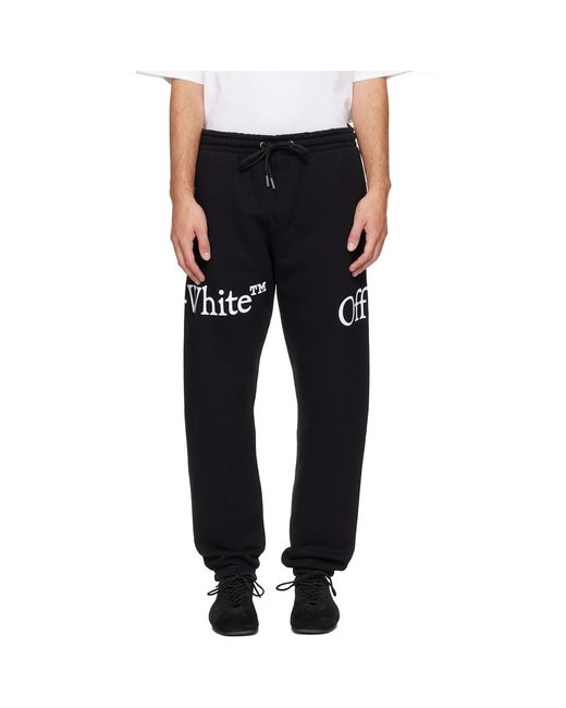 Off-White c/o Virgil Abloh Black Bookish Scarf Cuffed Sweatpants for men