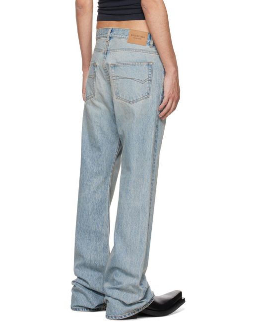 メンズ Balenciaga ブルー リラックスフィット ジーンズ Blue