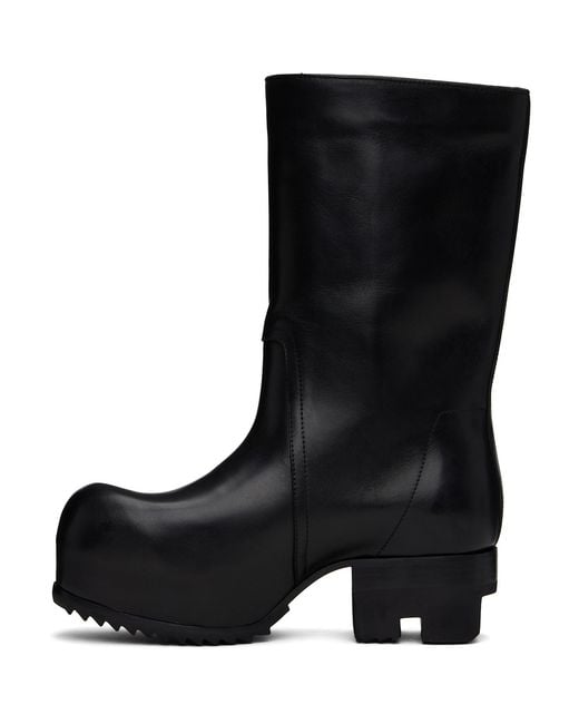 Rick Owens Black Hollywood Bauhaus Ballast Pull Boots