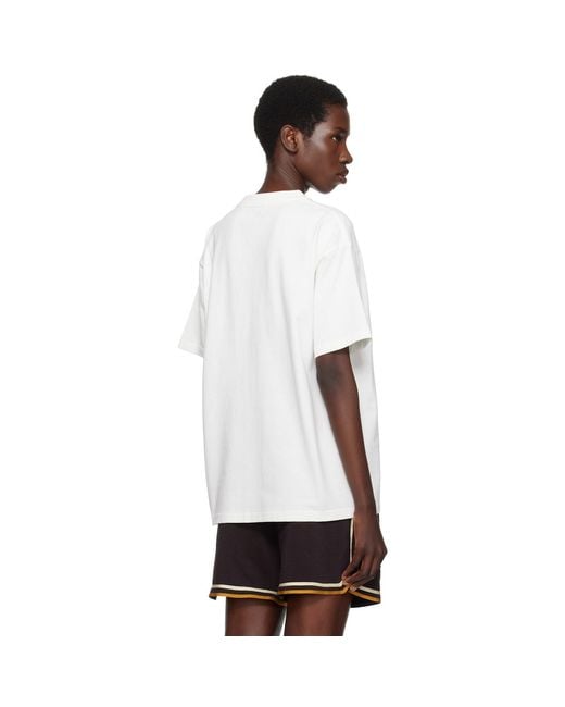 Bode White Off- Sportsman Patch Pocket T-Shirt