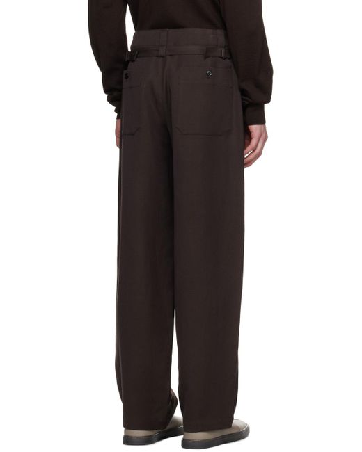 Lemaire Black Maxi Trousers for men