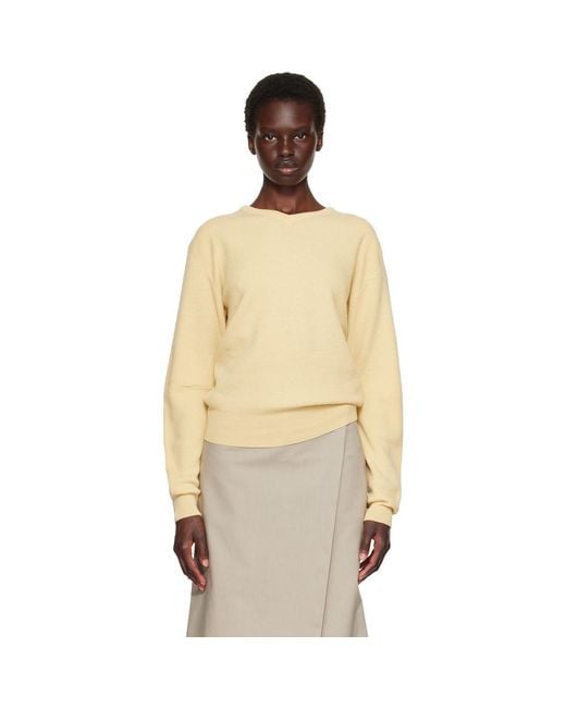 TONYWACK Natural Superfine Wool Commando V-Neck Sweater
