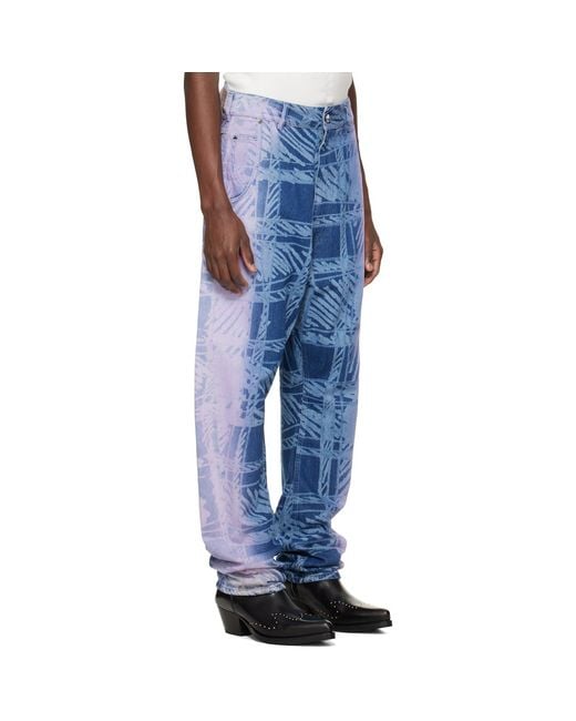 Vivienne Westwood Blue Buckle Back Jeans for men