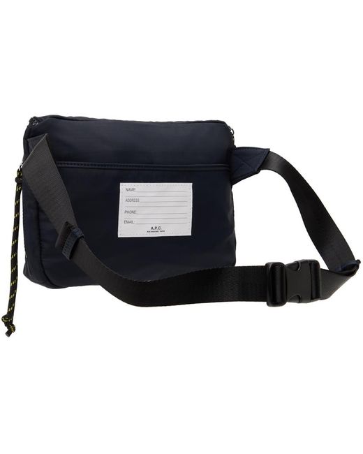 【関税込み】A.P.C. ブラック Trek バムバッグ メンズ A.P.C. ネイビー Trek バムバッグ ブラック | Lyst