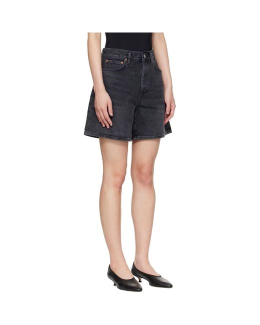 Agolde Blue Dame Denim Shorts