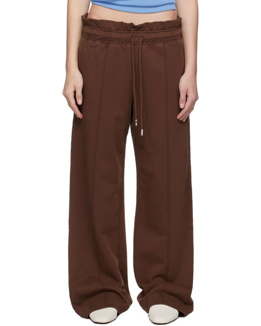 J.W. Anderson Brown Gathered Waist Track Pants