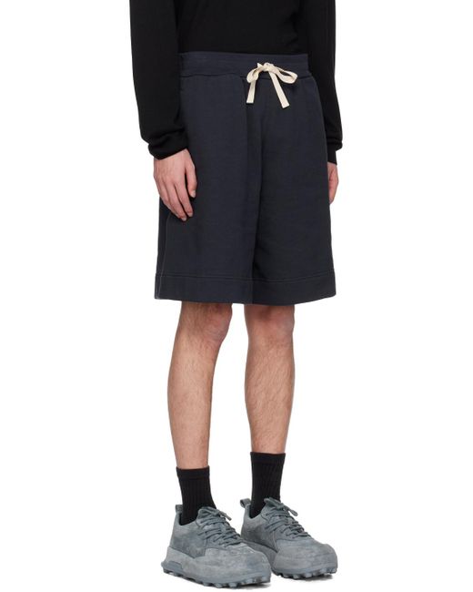 Short bleu marine à cordon coulissant Jil Sander pour homme en coloris Black
