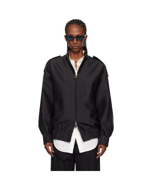 Khaite Black Sigi Bomber Jacket