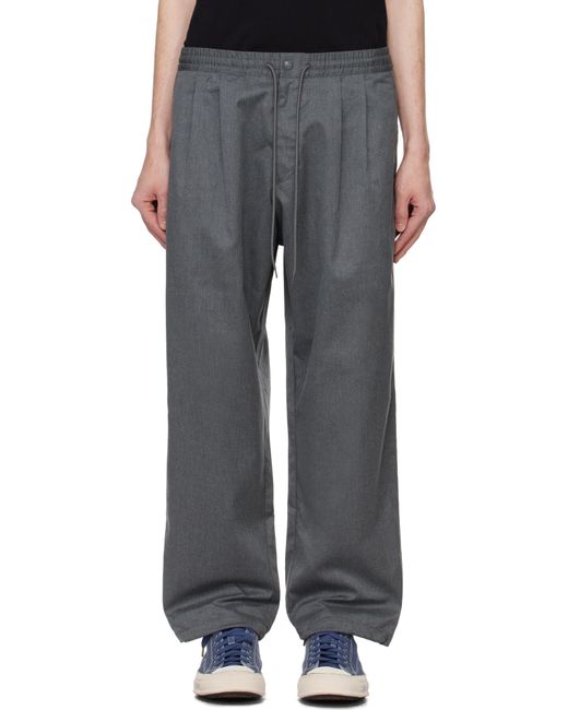 メンズ Neighborhood グレー Baggy Silhouette Easy トラウザーズ Black