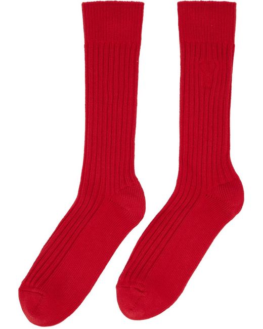 AMI Red Three-pack Multicolor Ami De Cœur Socks