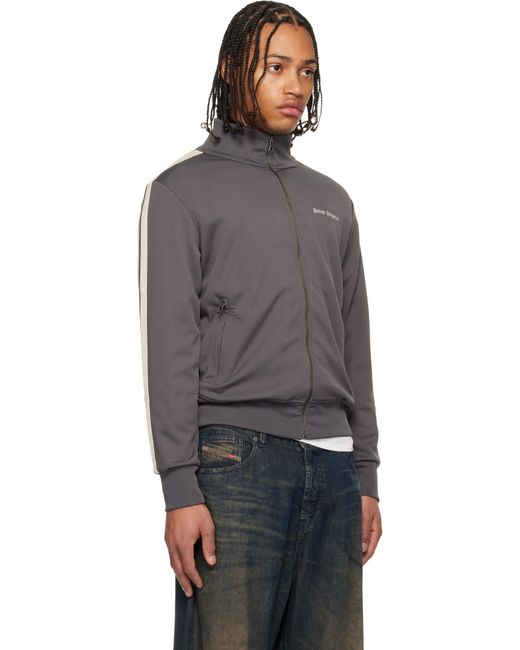 Blouson De Survêtement Gris À Logo Palm Angels pour homme en coloris Black