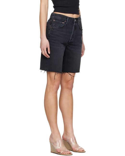 Agolde Blue 90's Denim Shorts