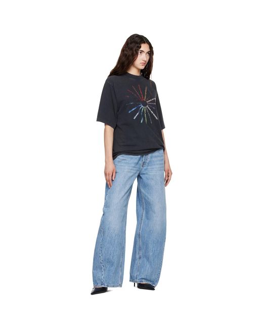 Alexander Wang Blue Crystal Pinwheel T-Shirt