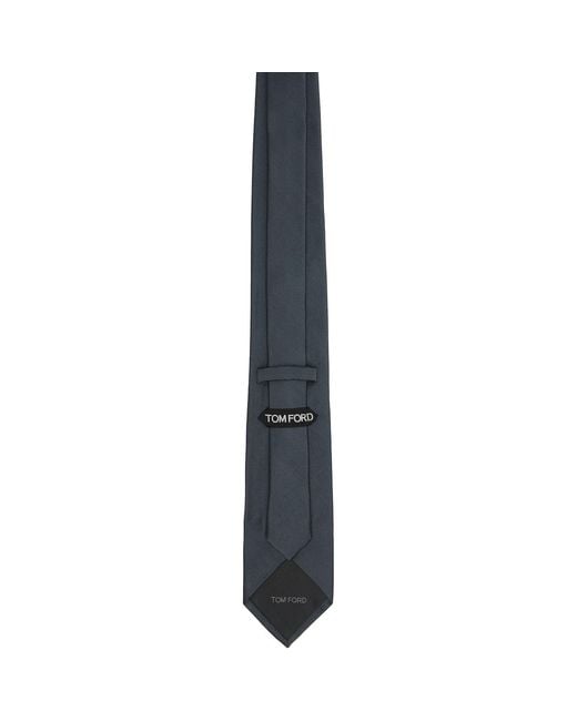 Tom Ford Black Solid Twill Tie for men