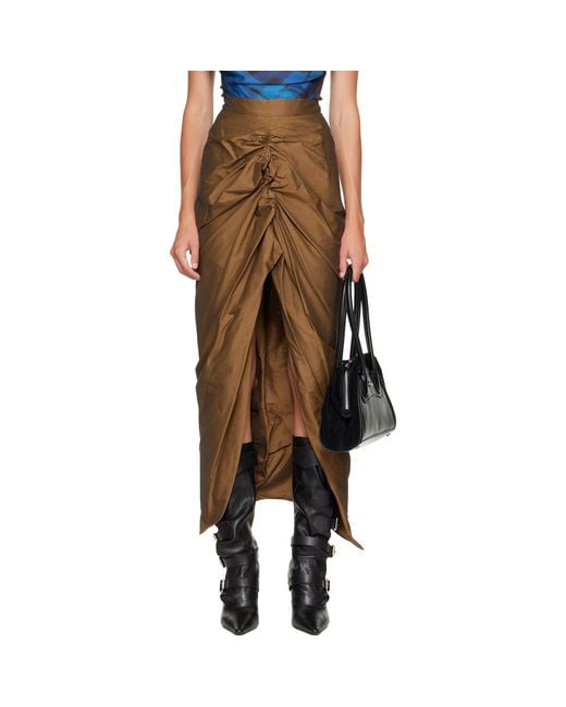 Vivienne Westwood Brown Long Panther Maxi Skirt