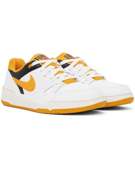 Nike White & Yellow Full Force Low Sneakers in Black for Men | Lyst