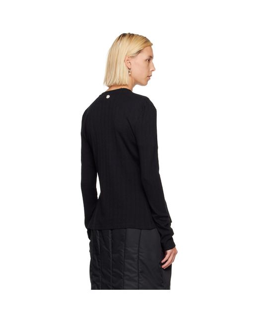 Simone Rocha Black Pointelle Cardigan