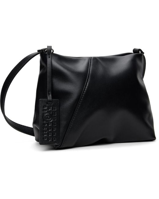 MM6 by Maison Margiela Black Folded Shoulder Bag