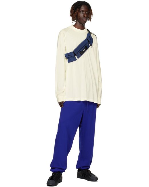 Y-3 Blue Straight Trousers for men