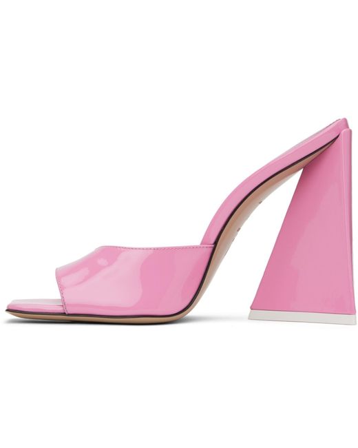 The Attico Black Pink Devon Mules