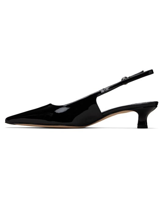 Aeyde Black Catrina Patent Leather Heels