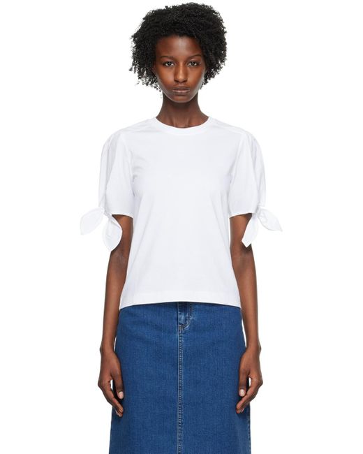 See By Chloé White Puff Sleeve T-shirt