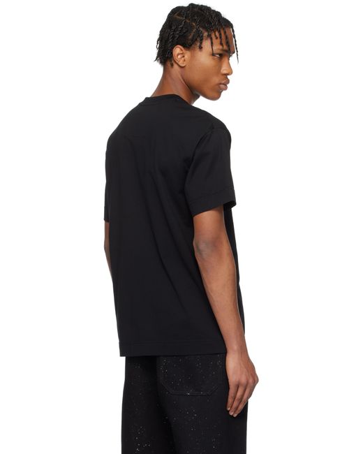 Givenchy Black 'Hg' Embroidery T-Shirt for men