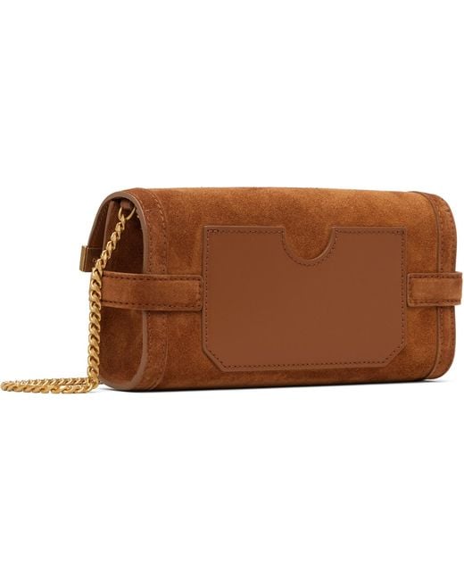 Balmain Black Tan B-Buzz Pouch 23 Bag