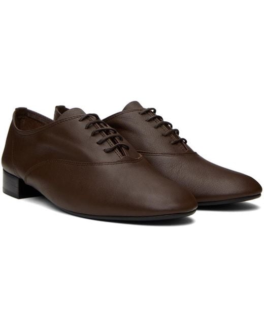 Repetto Black Brown Zizi Oxfords