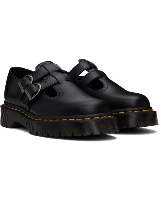 Dr. Martens Black 8065 Ii Bex Smooth Leather Platform Mary Jane Loafers