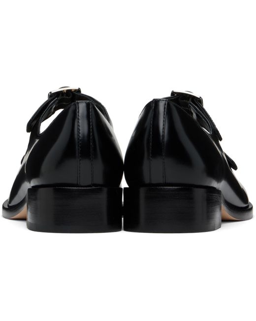 Sandy Liang Black Double Strap Ballerina Flats